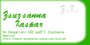 zsuzsanna kaspar business card